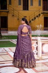 Eravii By Lnb Chocolate Crush Sequins And Thread Embroidery Work Lehenga With Blouse Dupatta Wholesale In India